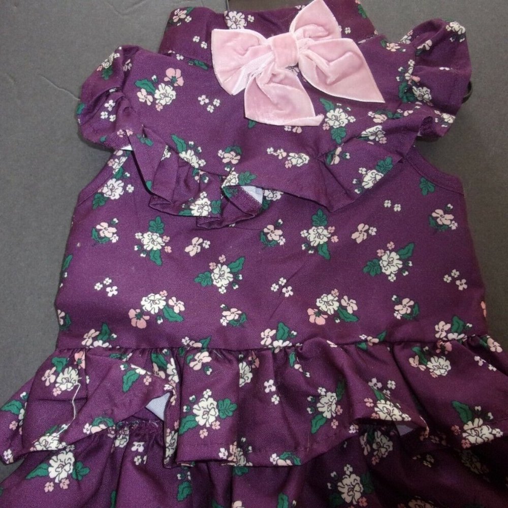 Purple Floral Dog Dress by Bond & Co Size M